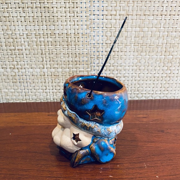 🎄Rustic Santa Ceramic Christmas Votive Candle Holder International Bazaar - Picture 6 of 8